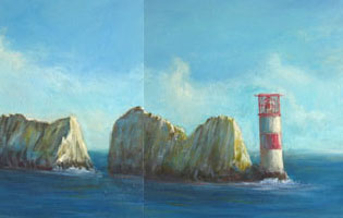 Isle of Wight - Oil on Acrylic on Box Canvas